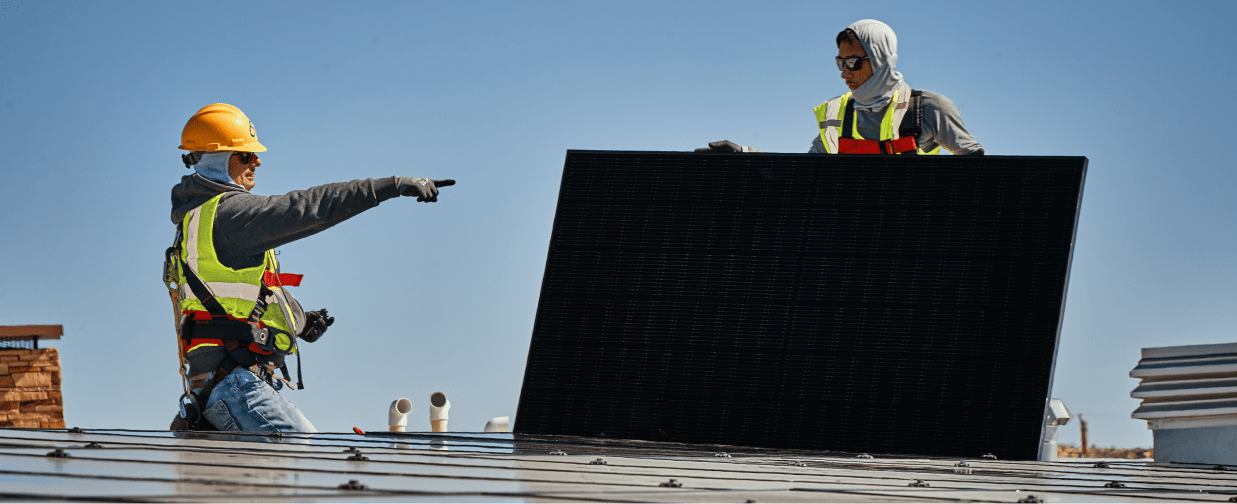 Sunnova Installing Solar Panels on Roof